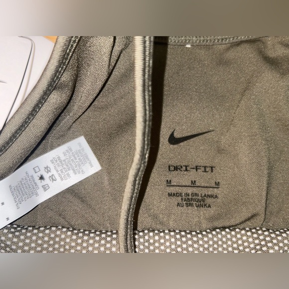 NEW Nike Girls Dri-FIT Indy Sports Bra Olive Size Medium Sweat Wicking Training - Picture 7 of 8